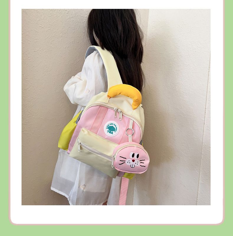 Backpack Bag Girl Trendy Kindergarten Backpack Fashionable Nylon Lightweight Children's Backpack Girls' Boys' Backpack