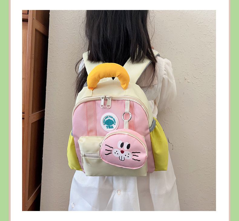 Backpack Bag Girl Trendy Kindergarten Backpack Fashionable Nylon Lightweight Children's Backpack Girls' Boys' Backpack