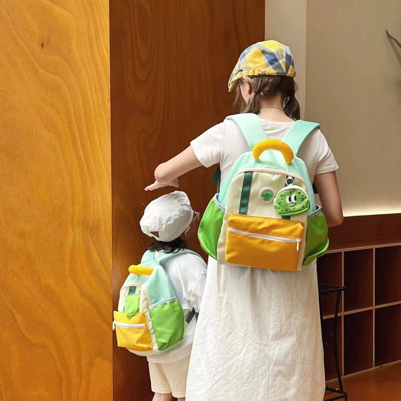 Backpack Bag Girl Trendy Kindergarten Backpack Fashionable Nylon Lightweight Children's Backpack Girls' Boys' Backpack