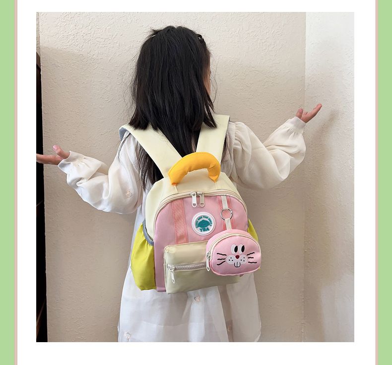 Backpack Bag Girl Trendy Kindergarten Backpack Fashionable Nylon Lightweight Children's Backpack Girls' Boys' Backpack