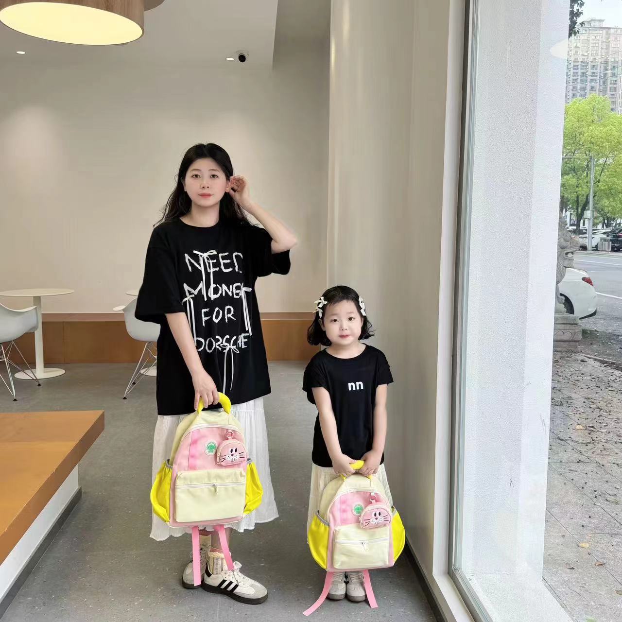 Backpack Bag Girl Trendy Kindergarten Backpack Fashionable Nylon Lightweight Children's Backpack Girls' Boys' Backpack