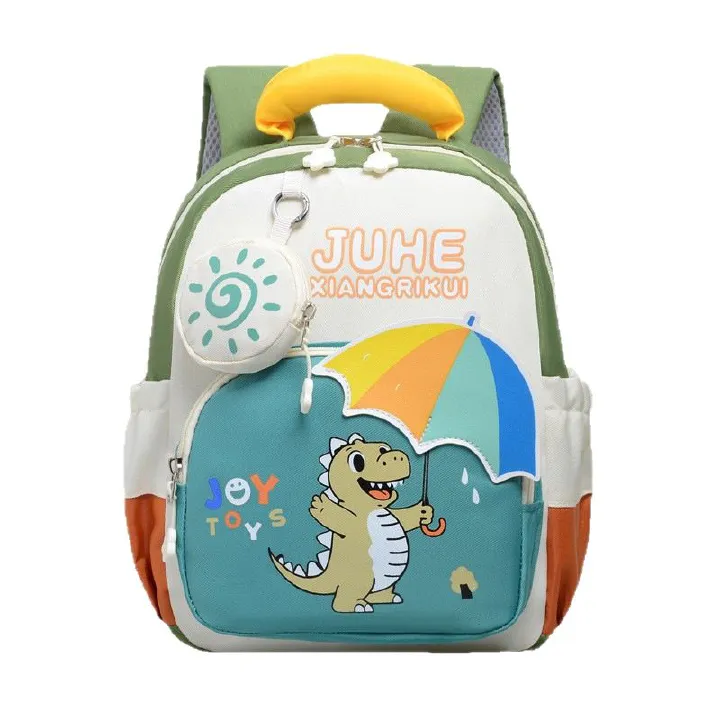 Backpack Bag Girl Backpack School Bag Dinosaur Anime Reducing Burden Cartoon Print Color Contrasting Children's Backpack Kindergarten Girl's Bags Backpacks