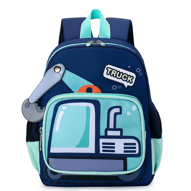 Backpack Bag Girl Backpack School Bag Truck Image Kindergarten Backpack 3-6 Year Old Middle Class Boys Girls Modern Trendy Cool Nylon Color Blocking Girl's Bags Backpacks