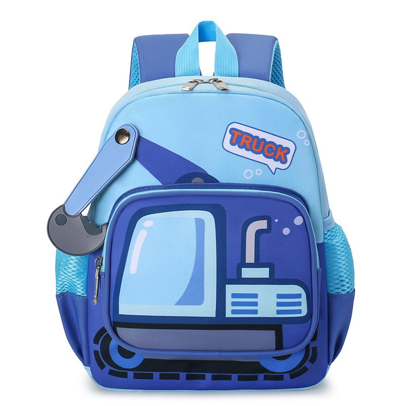 Backpack Bag Girl Backpack School Bag Truck Image Kindergarten Backpack 3-6 Year Old Middle Class Boys Girls Modern Trendy Cool Nylon Color Blocking Girl's Bags Backpacks