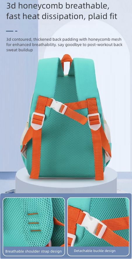 Backpack Bag Girl Backpack School Bag Truck Image Kindergarten Backpack 3-6 Year Old Middle Class Boys Girls Modern Trendy Cool Nylon Color Blocking Girl's Bags Backpacks