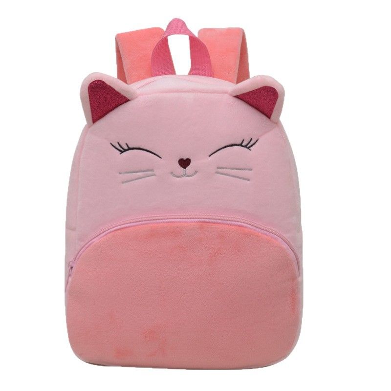 Backpack Bag Girl Backpack School Bag Autumn Winter Simple Solid Color Plush Backpack Kindergarten Backpack Cute Little Backpack for Boys Girls Children's Girl's Bags Backpacks