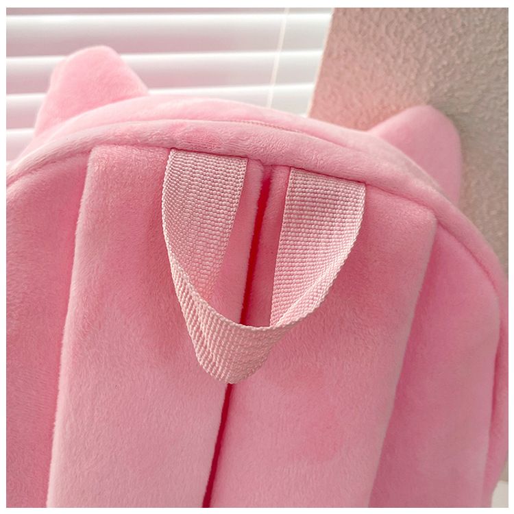 Backpack Bag Girl Backpack School Bag Autumn Winter Simple Solid Color Plush Backpack Kindergarten Backpack Cute Little Backpack for Boys Girls Children's Girl's Bags Backpacks