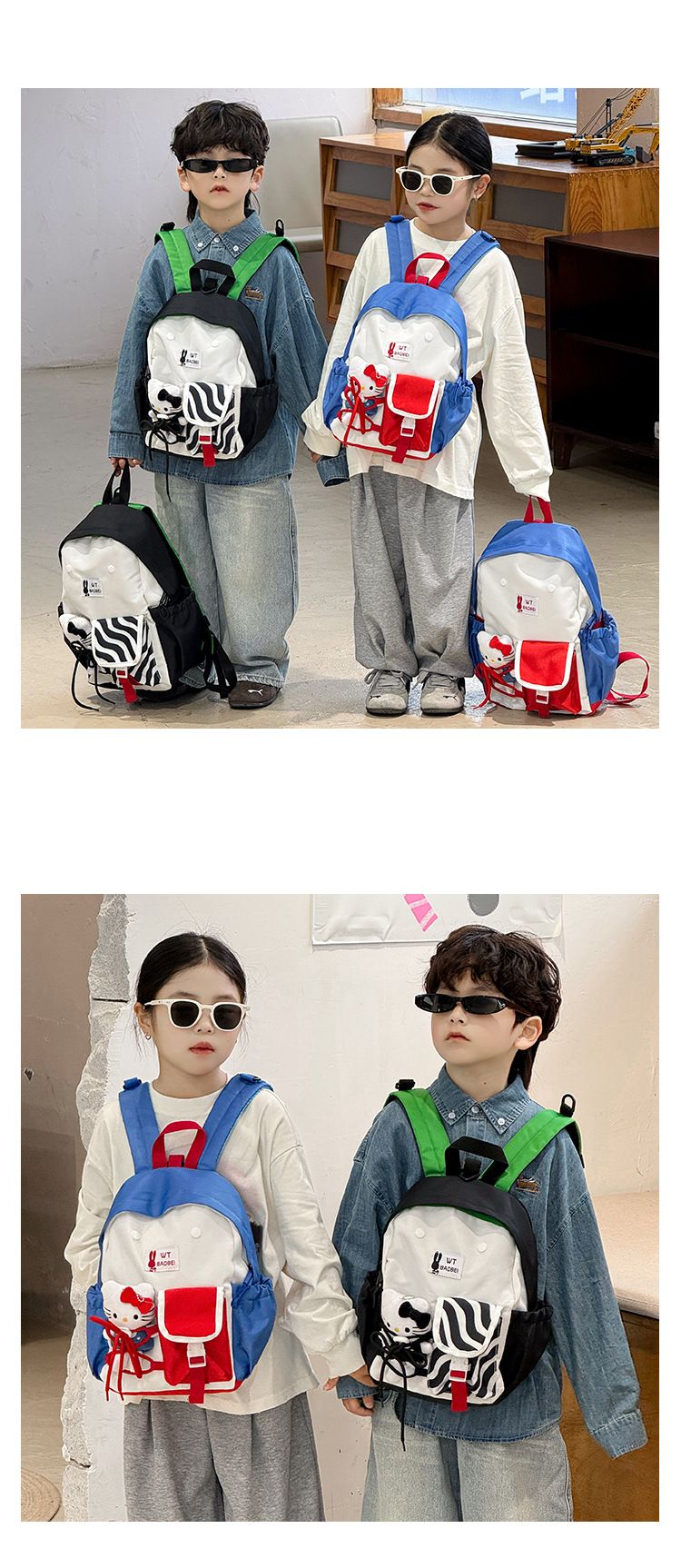 Backpack Bag Girl Backpack School Bag Cute Children's Backpack Large Small Size Backpack Cartoon Fashionable Outdoor Travel Backpack Girl's Bags Backpacks