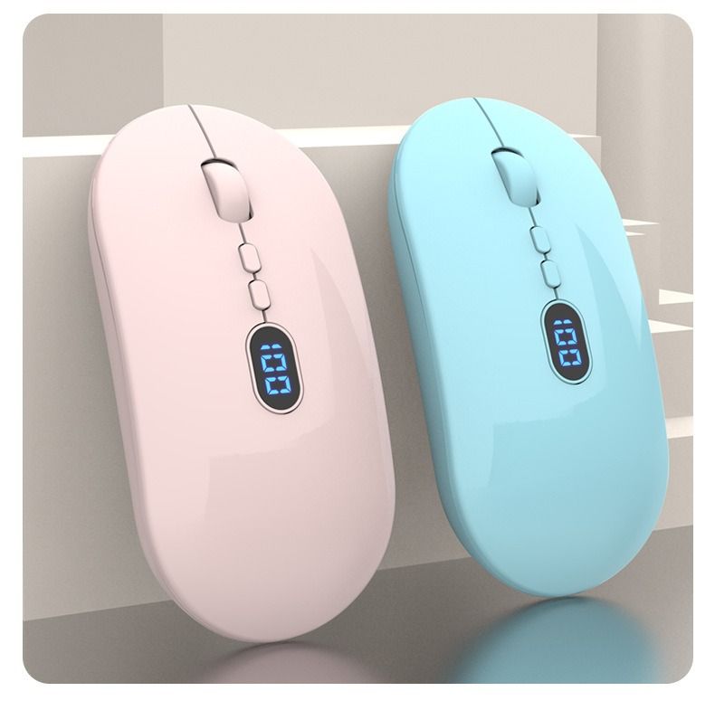 Rechargeable Mouse Wireless Mouse Bluetooth New Wireless Mouse Charging Silent Operation Power Display Business Office Use