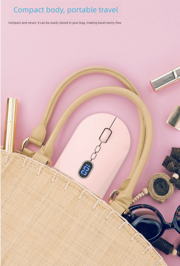 Rechargeable Mouse Wireless Mouse Bluetooth New Wireless Mouse Charging Silent Operation Power Display Business Office Use