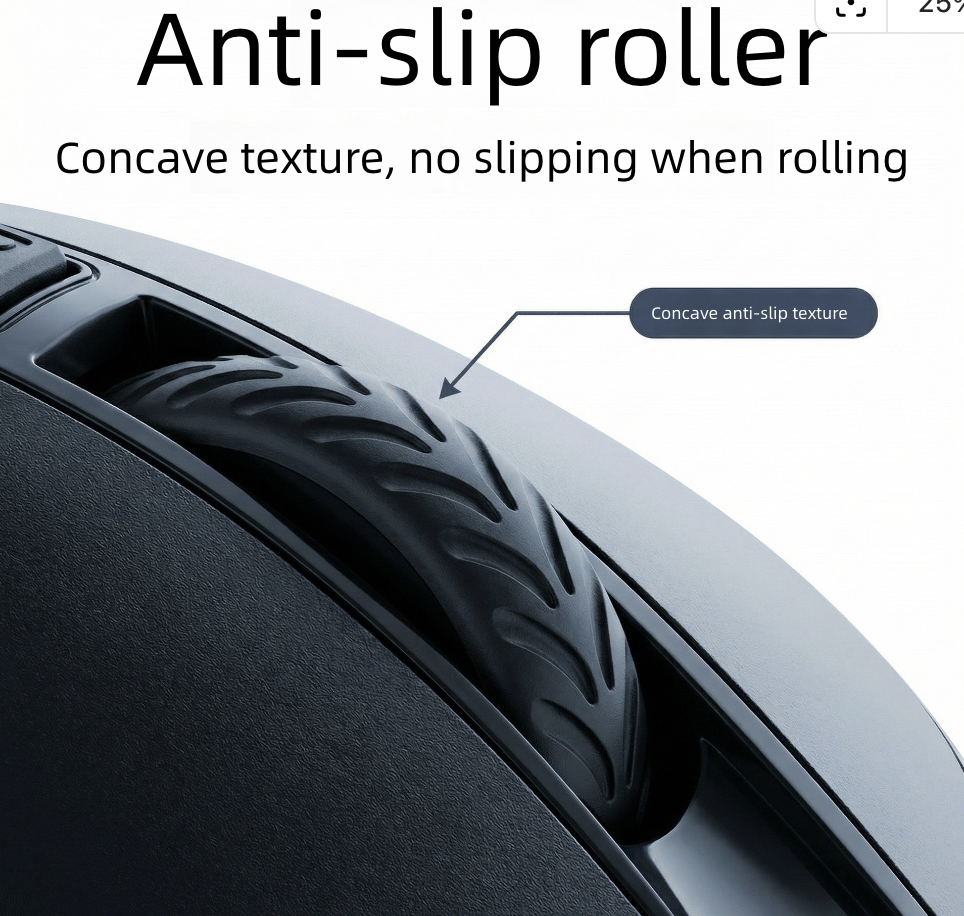 Wireless Battery-Operated NOT Included Ergonomic Mouse for Laptops Office Use