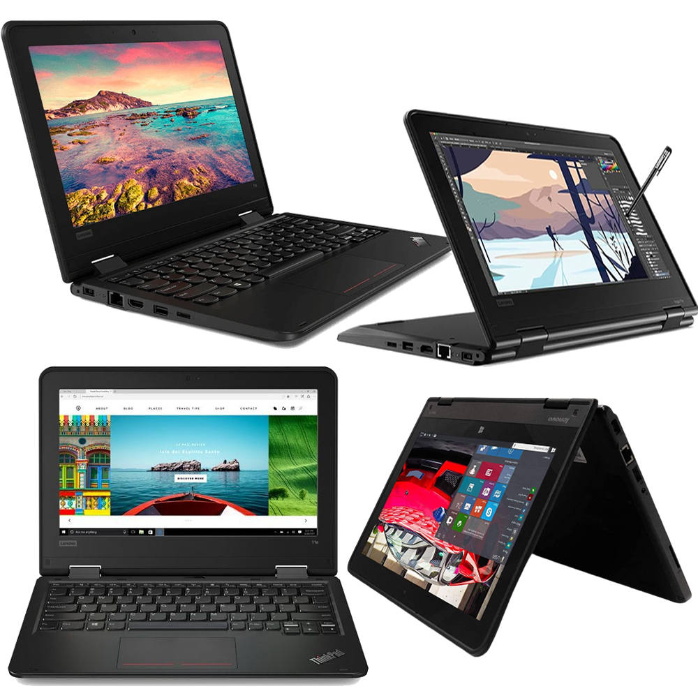 Refurbished Lenovo ThinkPad Yoga 11e x360, 8GB RAM 256GB SSD Intel Core i5 11.6 Touchscreen, Stylus Pen 2 in 1 Convertible Windows 10 Pro Laptop + Mouse