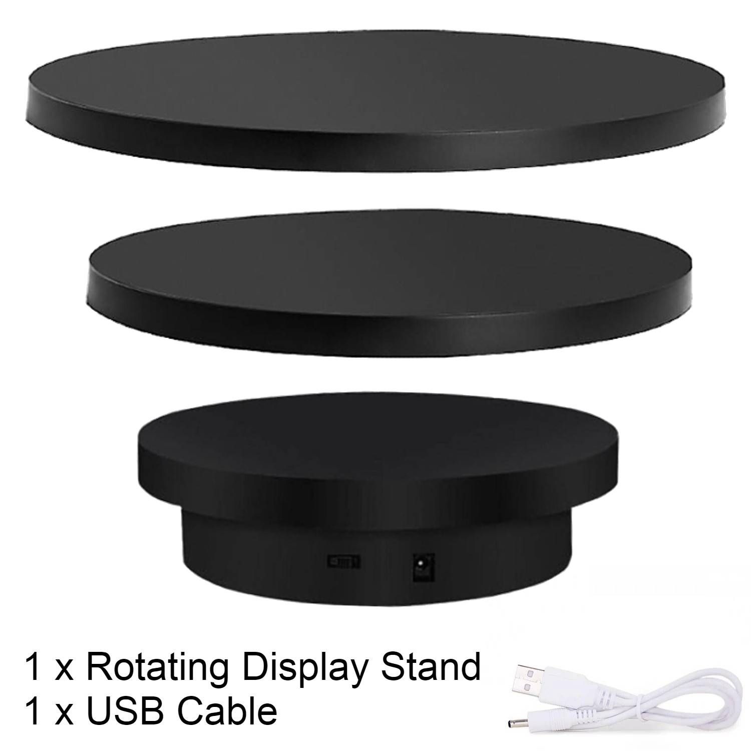 3 in 1 360 Degree Electric Rotating Turntable Display Stand Automatic Revolving Platform Video Shooting with a remote control