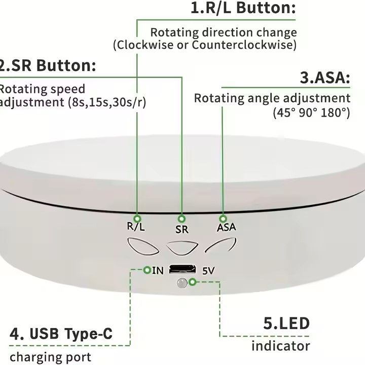 3 in 1 360 Degree Electric Rotating Turntable Display Stand Automatic Revolving Platform Video Shooting with a remote control