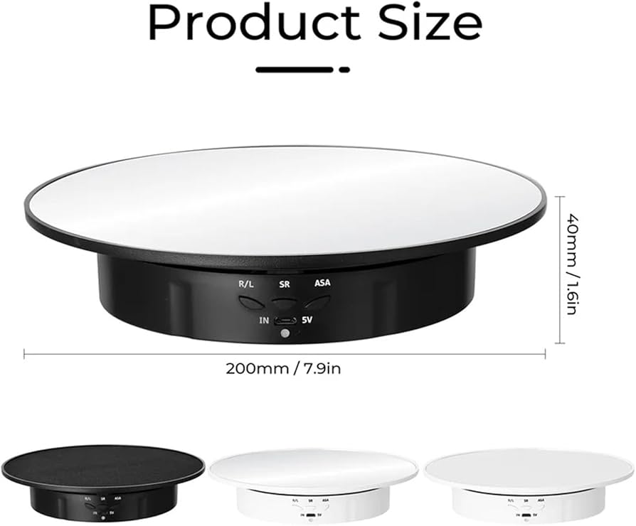 360 Degree Electric Rotating Turntable Display Stand Automatic Revolving Platform Video Shooting Glass Mirror top for advertisement