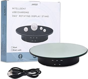 360 Degree Electric Rotating Turntable Display Stand Automatic Revolving Platform Video Shooting Glass Mirror top for advertisement