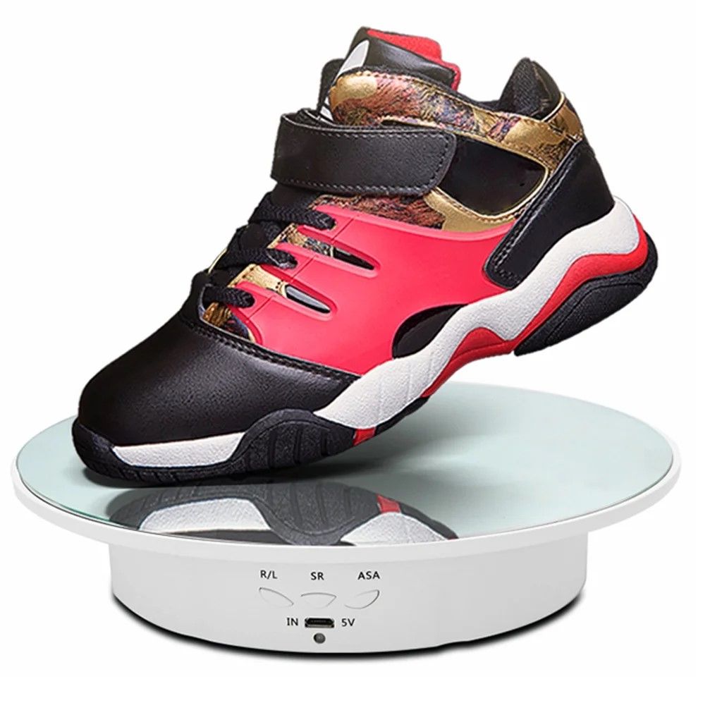 360 Degree Electric Rotating Turntable Display Stand Automatic Revolving Platform Video Shooting Glass Mirror top for advertisement