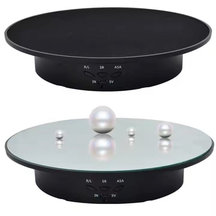 360 Degree Electric Rotating Turntable Display Stand Automatic Revolving Platform Video Shooting Glass Mirror top for advertisement