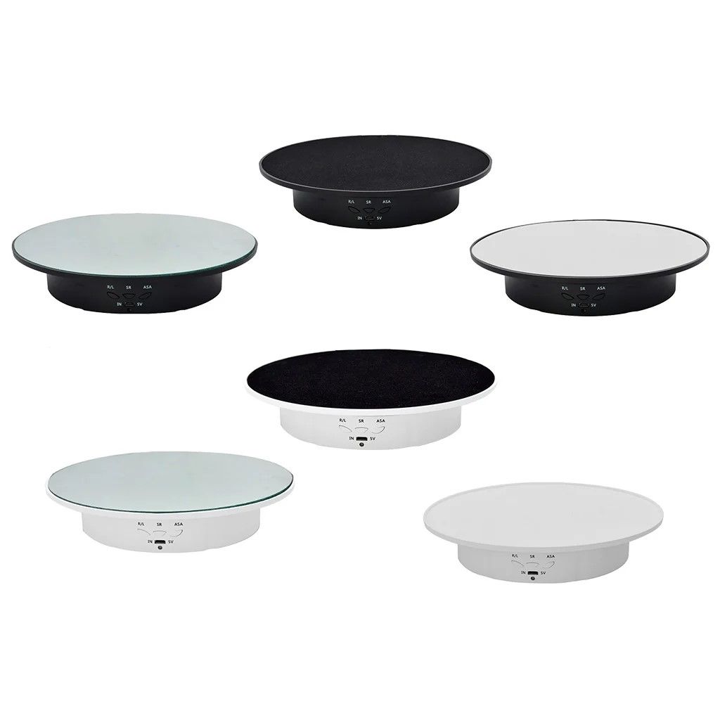 360 Degree Electric Rotating Turntable Display Stand Automatic Revolving Platform Video Shooting Glass Mirror top for advertisement