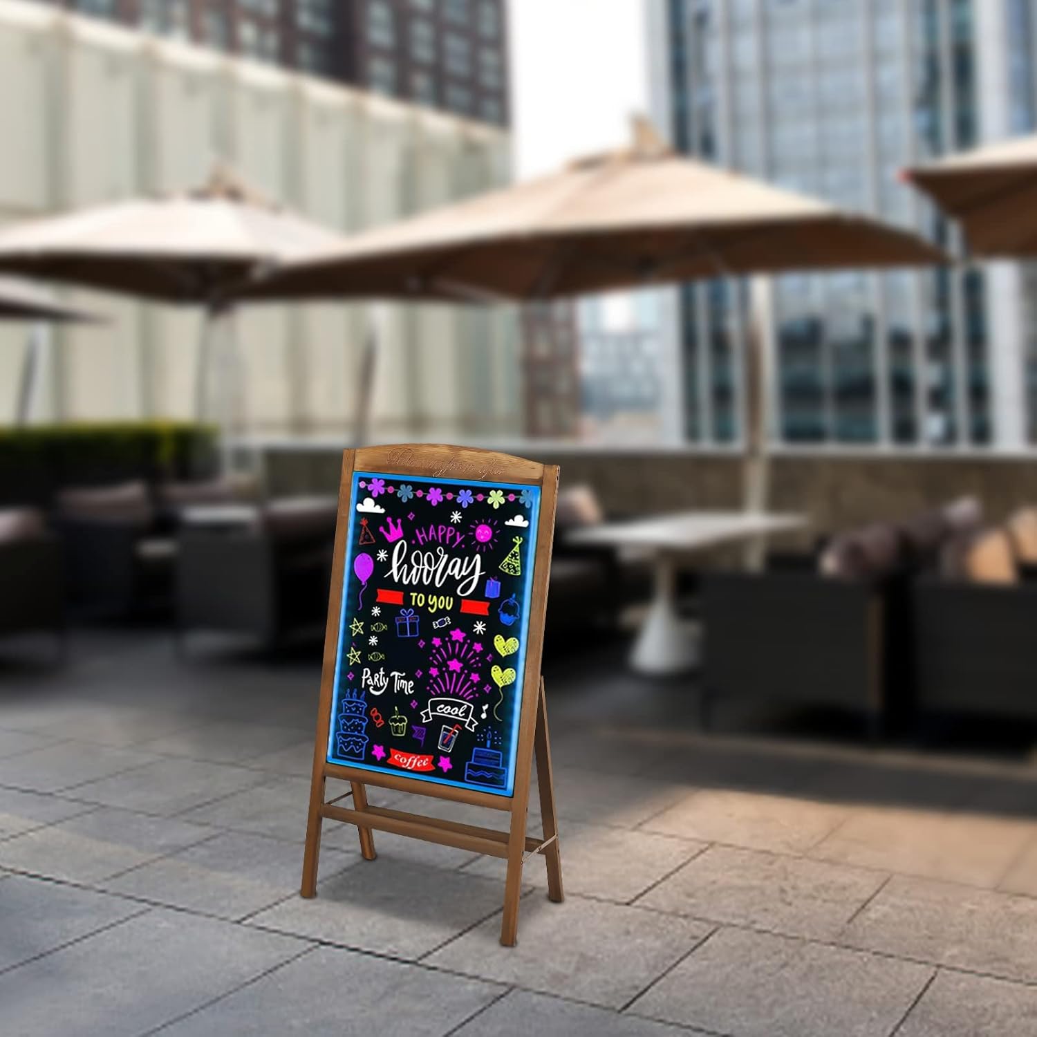 LED Writing Board electric fluorescent illuminated Advertising Portable Board Neon drawing & writing erasable Board for Hotels, resturants, pubs, shops, supermarkets, promotional events, weddings etc