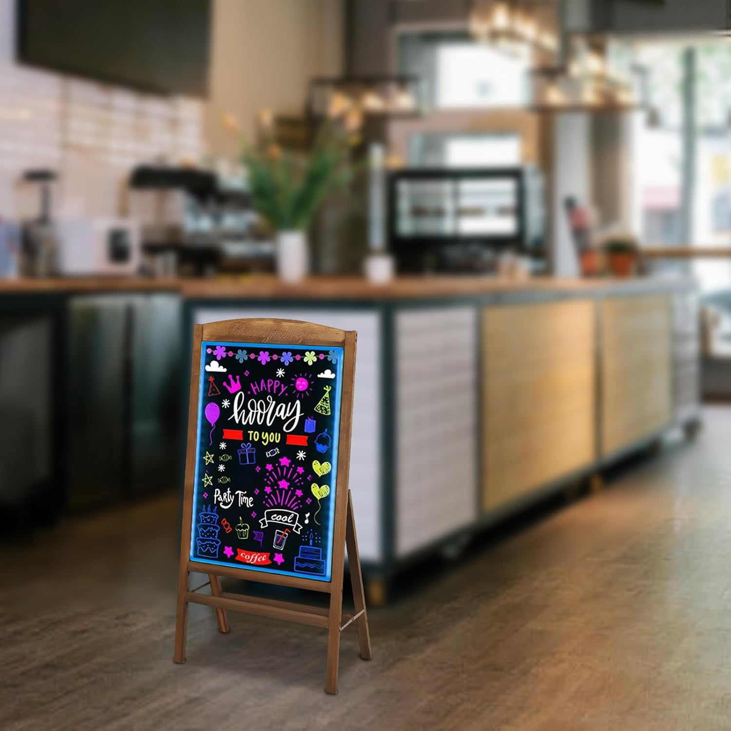 LED Writing Board electric fluorescent illuminated Advertising Portable Board Neon drawing & writing erasable Board for Hotels, resturants, pubs, shops, supermarkets, promotional events, weddings etc