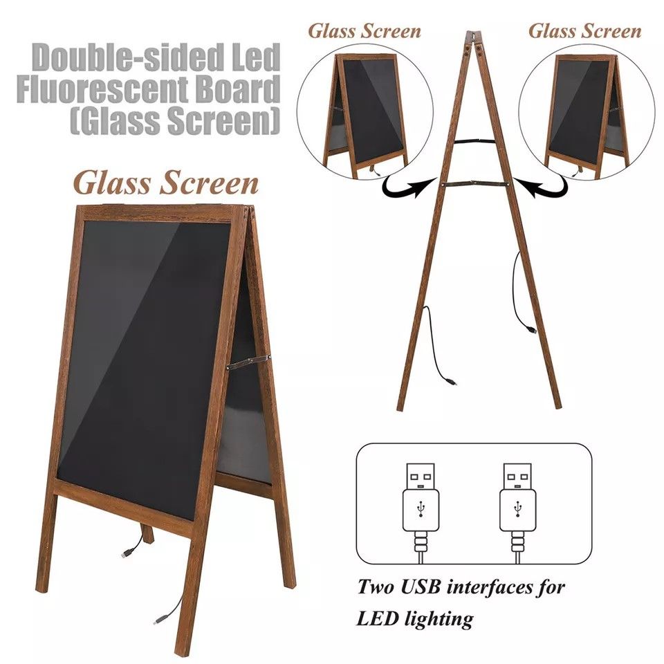 LED Writing Board electric fluorescent illuminated Advertising Portable Board Neon drawing & writing erasable Board for Hotels, resturants, pubs, shops, supermarkets, promotional events, weddings etc