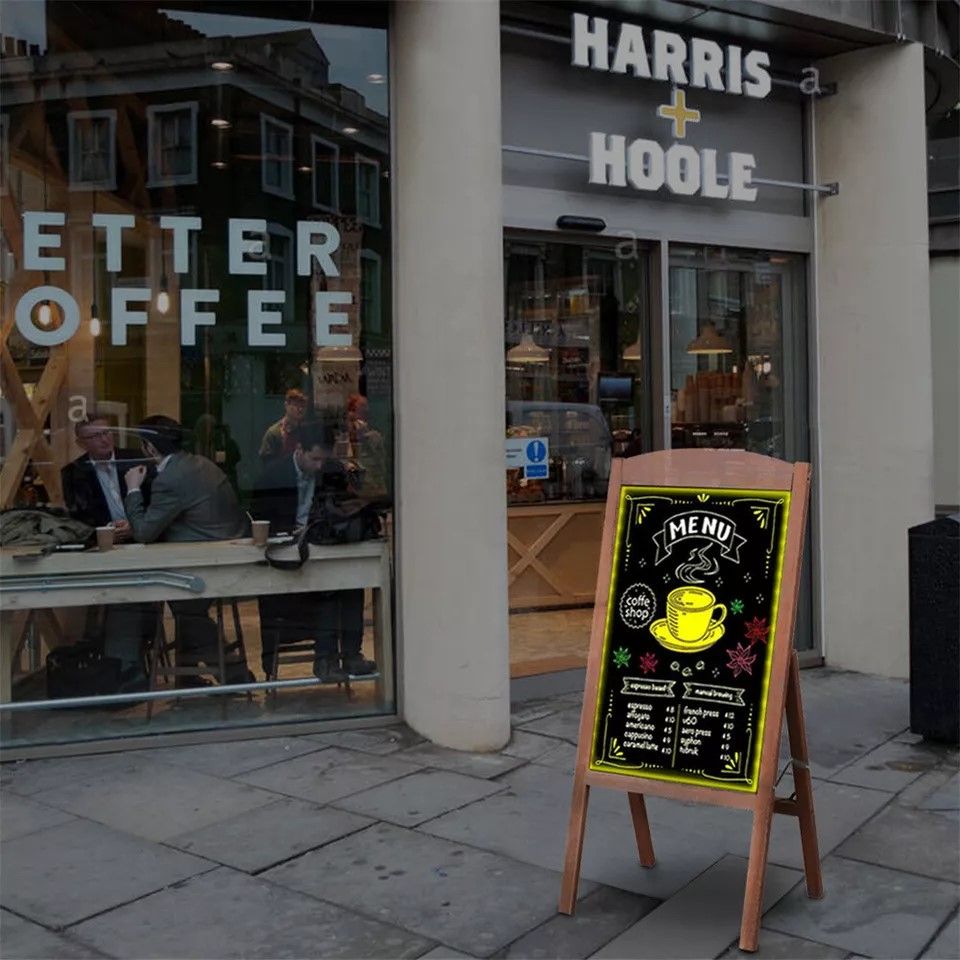 LED Writing Board electric fluorescent illuminated Advertising Portable Board Neon drawing & writing erasable Board for Hotels, resturants, pubs, shops, supermarkets, promotional events, weddings etc