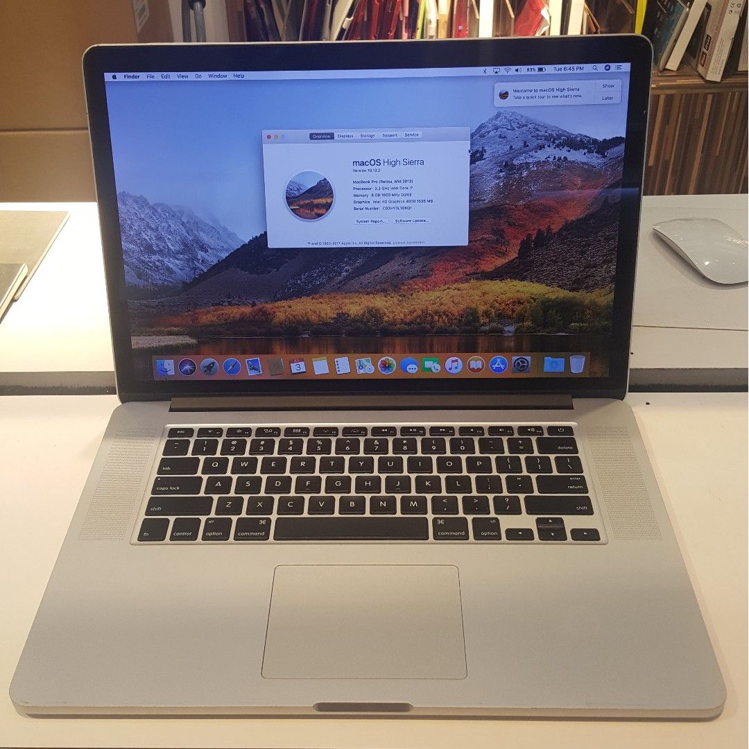 Refurbished Apple MacBook Pro 13" Core i7 2.8GHz 8GB RAM 256GB SSD (Mid 2012) Laptop Silver + Bag