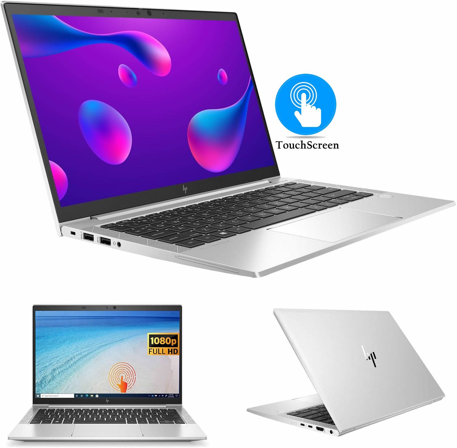 Refurbished HP EliteBook 830 G7 Intel Core i7 16GB 512GB SSD 10th Gen 13.3 Inch FHD TOUCHSCREEN Quad Core Windows 11 Pro Professional, Slim Ultrabook Laptop, Office 2021