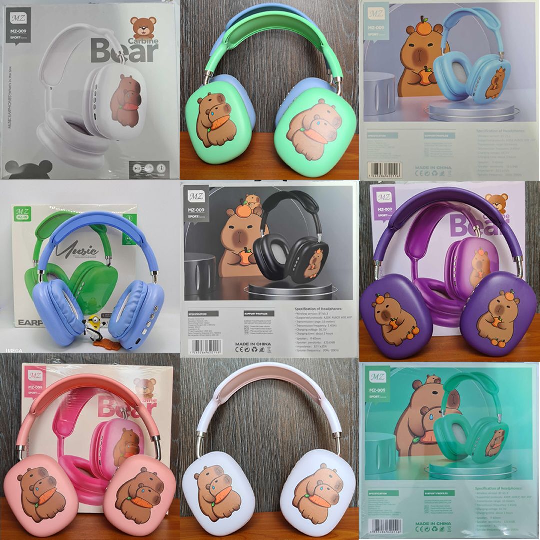 Kids Wireless Stereo Bluetooth Headphones HD Bass Stereo Headset Music Earphones MZ-009