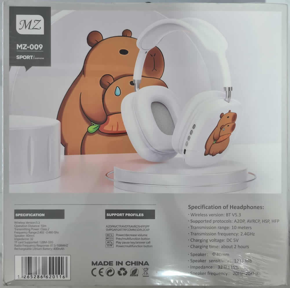Kids Wireless Stereo Bluetooth Headphones HD Bass Stereo Headset Music Earphones MZ-009