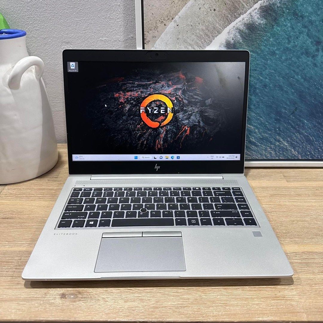 HP Elitebook 745 G6 AMD Ryzen 7 Pro 3700U 16GB RAM 256GB SSD 2GB AMD Radeon Graphics 14" FHD Windows 11 Pro Laptop + Bag, Great for Graphics, Engineering, Editing, Gaming. Refurbished