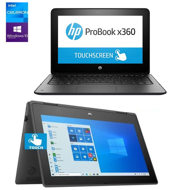 Refurbished HP ProBook 11 G4 X360 Core i5 8th Gen 8GB RAM 256GB SSD 11.6-inch Touchscreen, 2-in-1 Convertible Windows 11 Pro Laptop PC