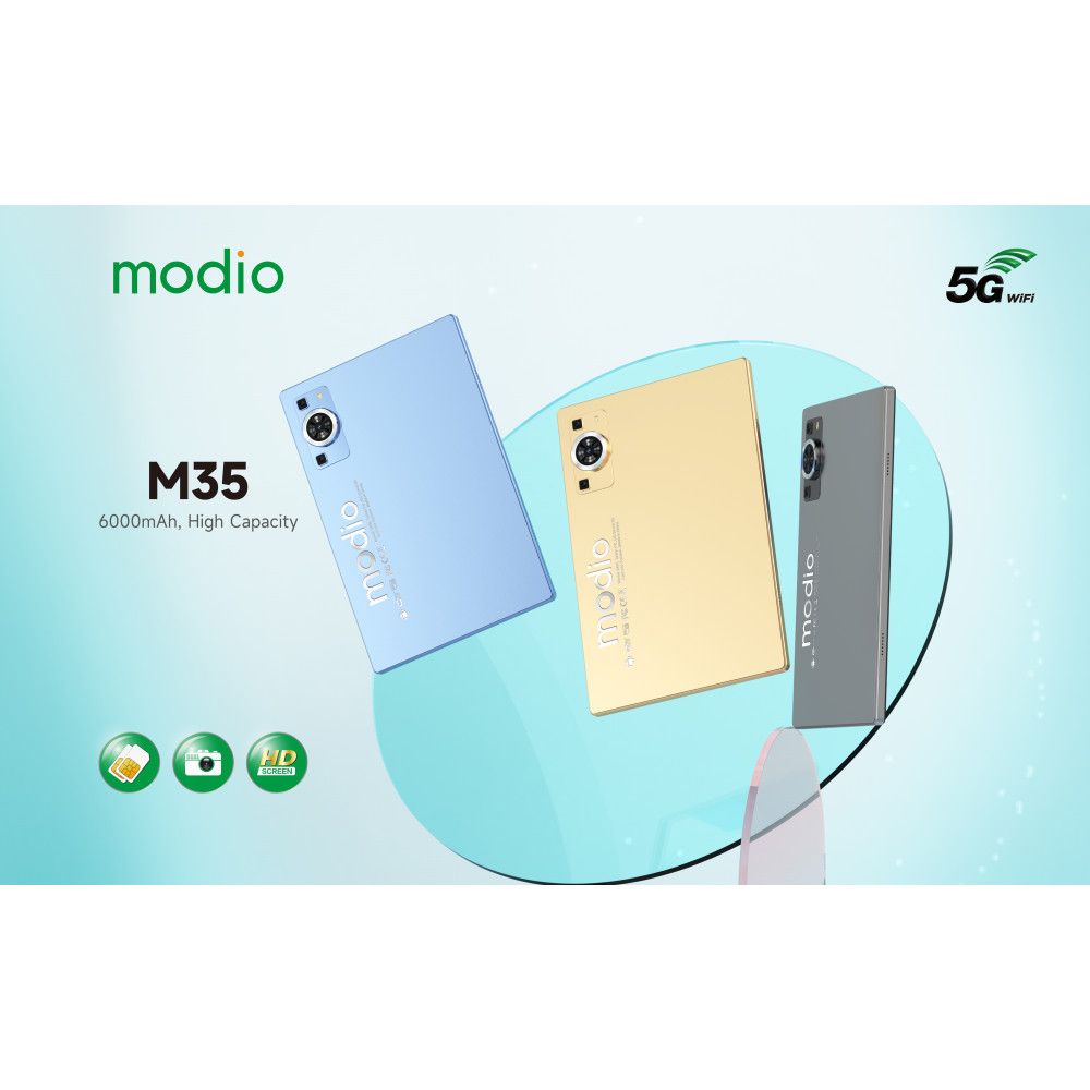 Modio M36 Android Tablet PC 12GB RAM 512GB ROM virtual storage 10.1 Inches In Cell Display, Dual Sim, Dual cameras, Wireless Keyboard and Mouse, Flip case cover