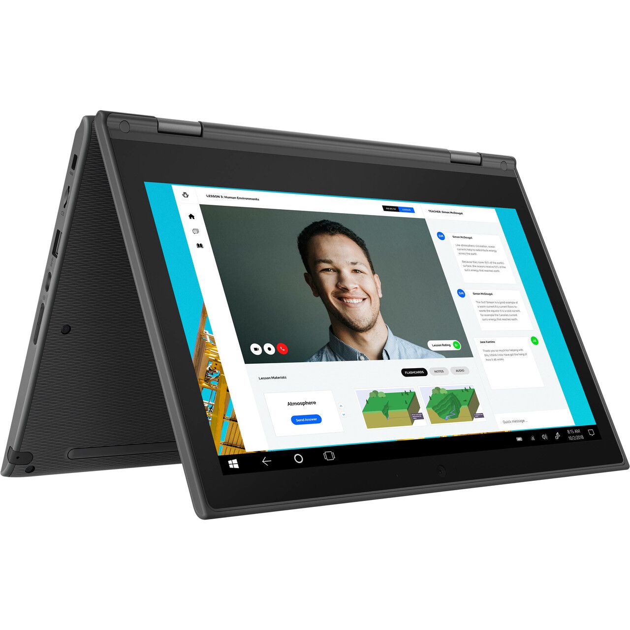 Refurbished Lenovo 300e x360 8GB 128GB SSD 2nd Gen 11.6" Touchscreen Intel Pentium, Windows 11 Pro slim Laptop  + Free Bag