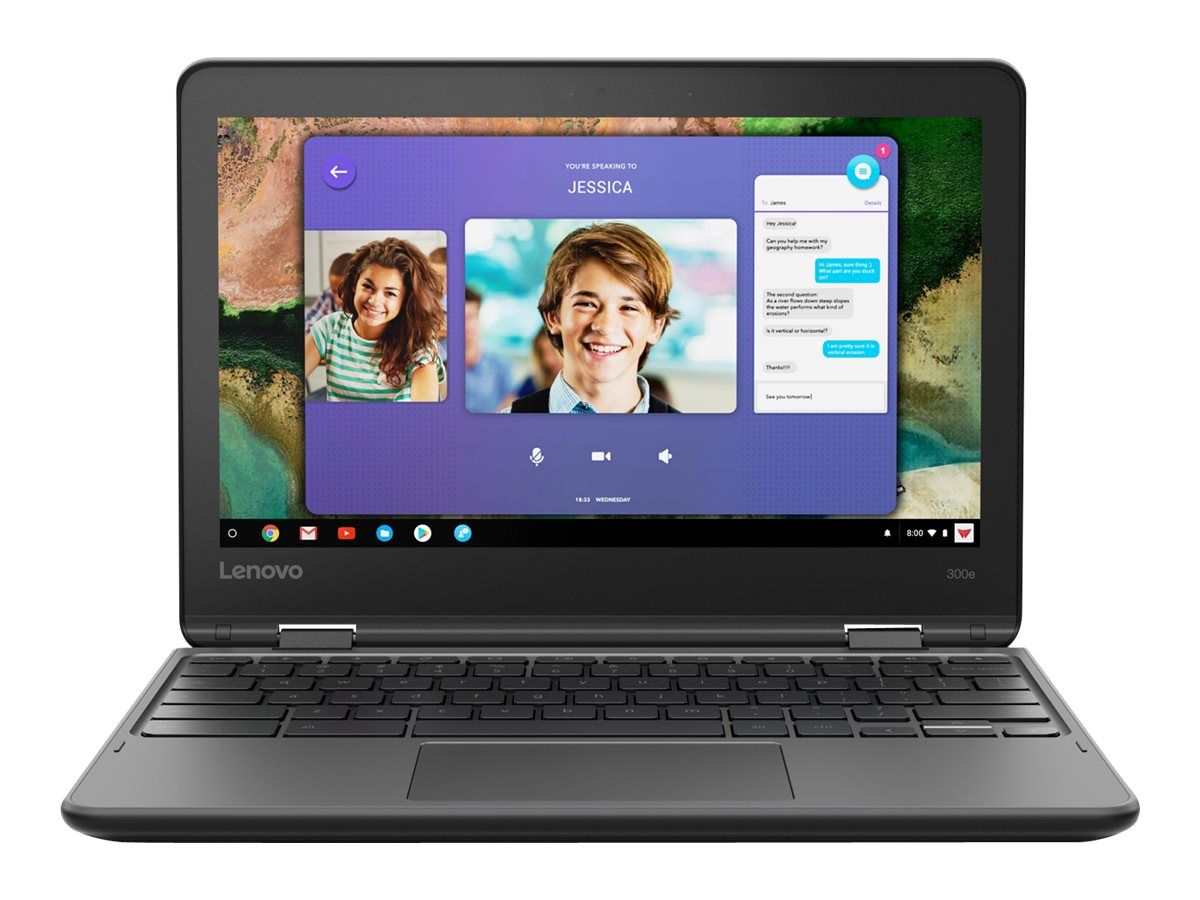 Refurbished Lenovo 300e x360 8GB 128GB SSD 2nd Gen 11.6" Touchscreen Intel Pentium, Windows 11 Pro slim Laptop  + Free Bag