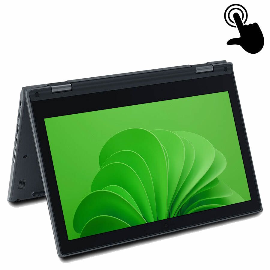 Refurbished Lenovo 300e x360 8GB 128GB SSD 2nd Gen 11.6" Touchscreen Intel Pentium, Windows 11 Pro slim Laptop  + Free Bag