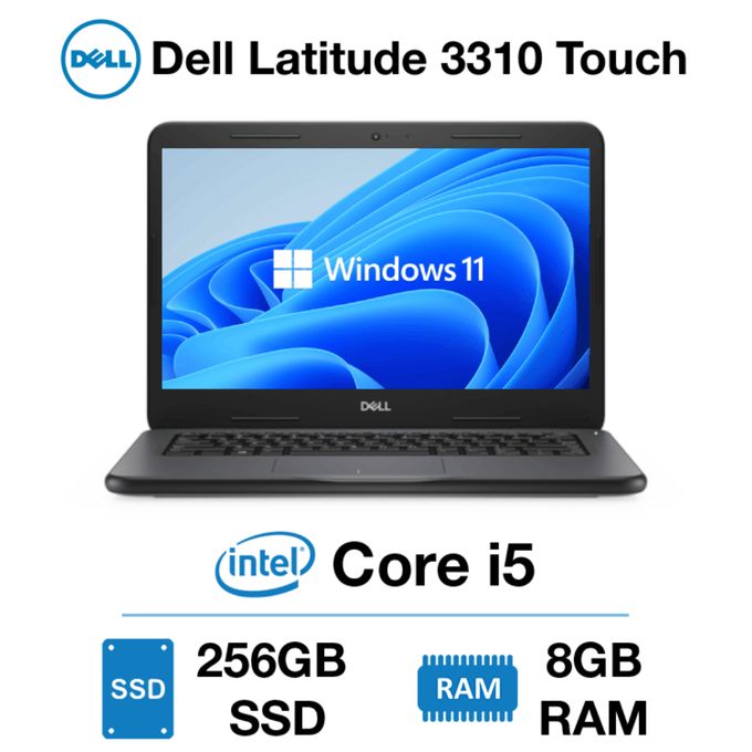 Dell Latitude 3310 x360 Core i5 8GB RAM 256GB SSD 2 in 1 Quad Core 8th Gen 13.3" Touchscreen Windows Laptop + Bag, Mouse