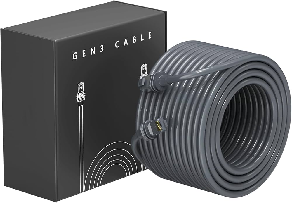 Starlink Gen 3 Cable 150FT / 46 Meters for Standard V3 V4 Replacement Extension Cable IP68 Waterproof Cable High Speed Data Transfer