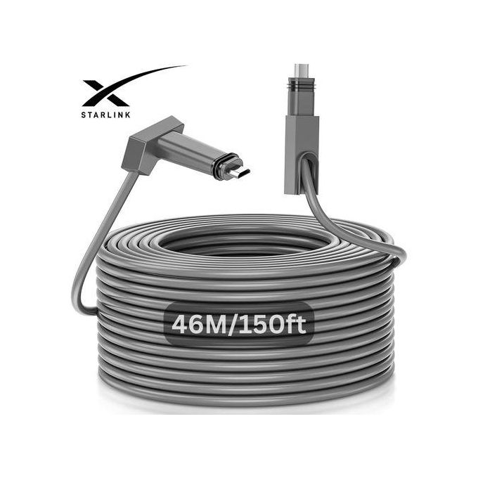Starlink Gen 2 Cable 150FT(46M) for Standard Actuated V2 Replacement Extension Cable IP68 Waterproof Cable
