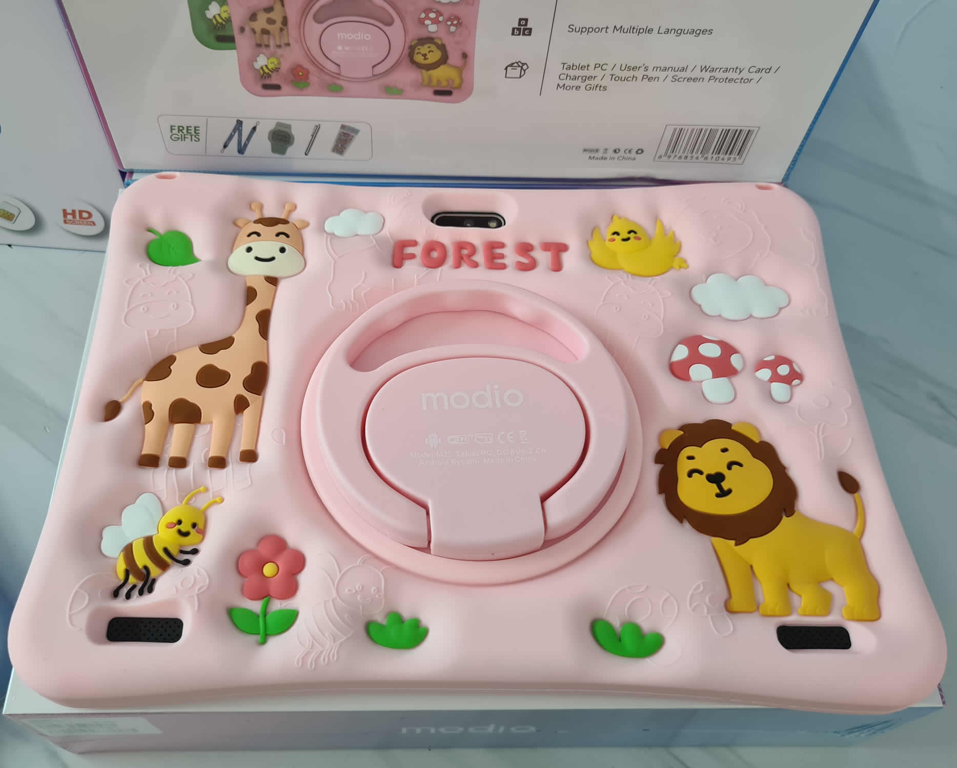 Modio M25 Kids Android Educational Tablet PC - 10.1 Inch 6GB RAM 256GB ROM 4G LTE -Dual sim Silicon Cover, Protective cover + Free Gifts