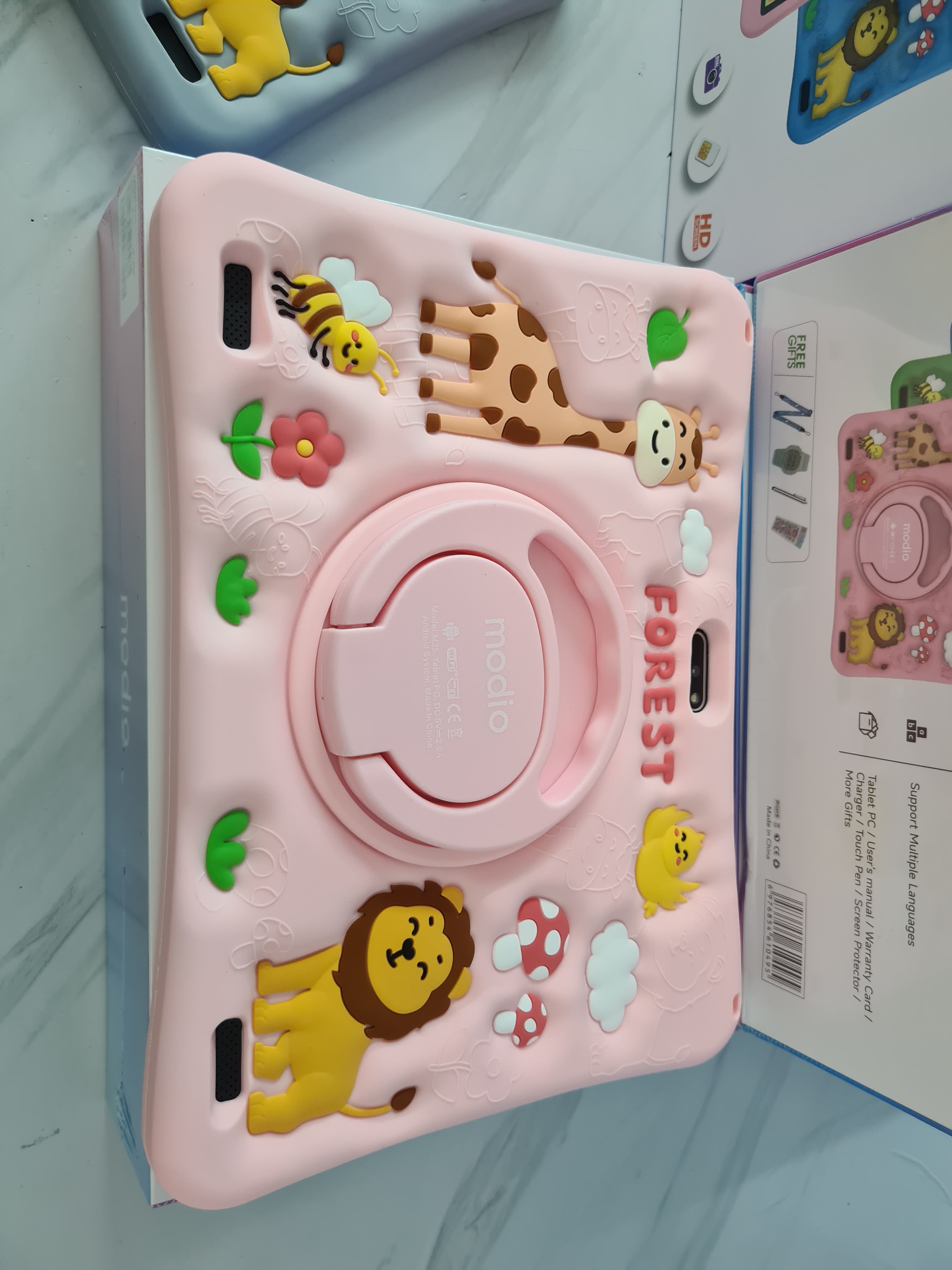 Modio M25 Kids Android Educational Tablet PC - 10.1 Inch 6GB RAM 256GB ROM 4G LTE -Dual sim Silicon Cover, Protective cover + Free Gifts