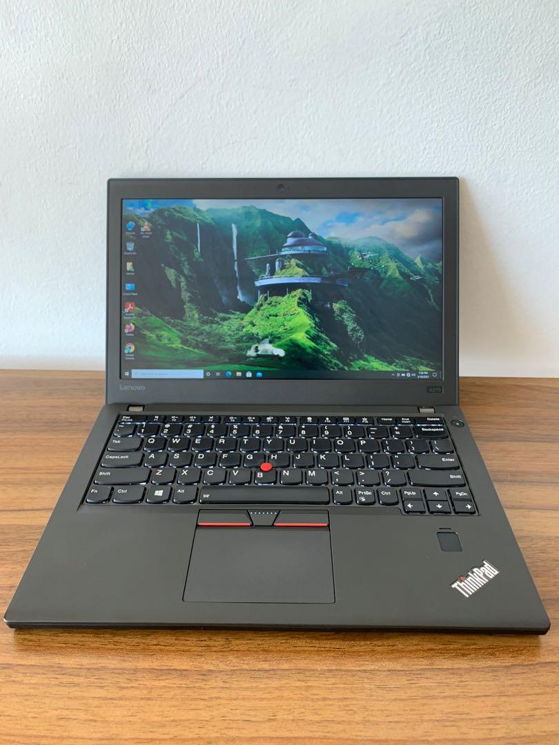 Lenovo ThinkPad X270 Intel Core I5 8GB RAM 256GB SSD 12.5" 6th Gen Refurbished Notebook Windows 10 Pro Laptop + Free Bag + Mouse