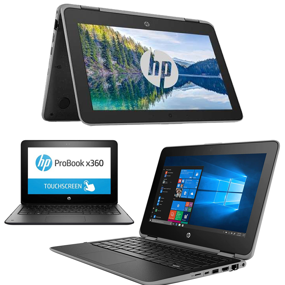 HP ProBook x360 11 G3 EE 4GB 128GB intel Celeron 11.6" 2-in-1 HD Convertible Touchscreen Laptop Business Education Laptop, UHD 600 Type-C, HDMI, Bluetooth 5.0, RJ-45, Windows 11 Pro +Bag
