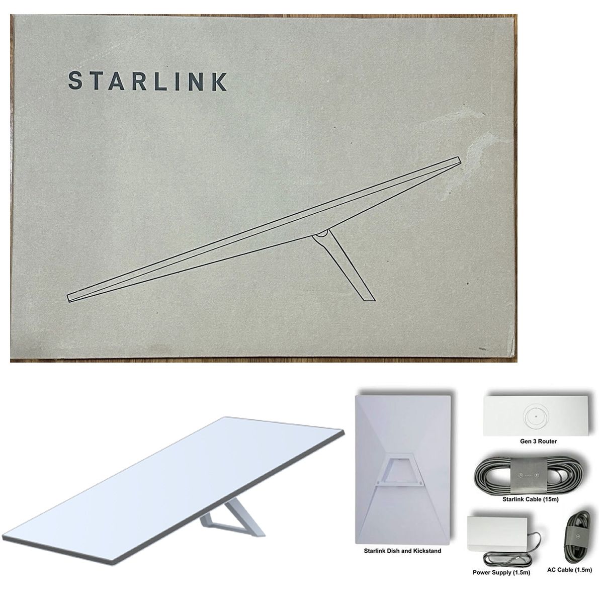Starlink Gen 3 V3 Kit High-Speed Low-Latency Internet, Satellite Dish, Router Wi-Fi 6, WiFi Standard Full Kit