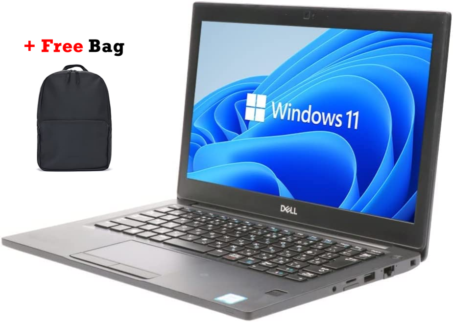 Refurbished Dell Latitude 7290 Intel Core i7 8GB RAM 256GB SSD 8th Generation 12.5 inch FHD Windows 11 Pro Business Laptop - Grade A + Bag