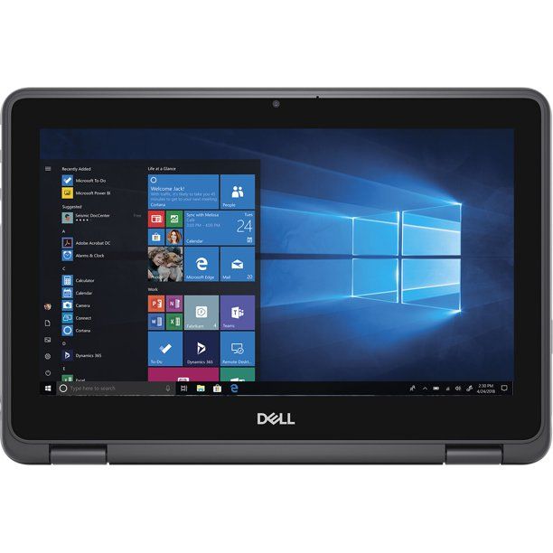 Refurbished Dell 3190 X360 8GB 128GB SSD Celeron 2-in-1 Laptop 11.6" Touchscreen Windows 11 Pro Slim Convertible Portable Laptop
