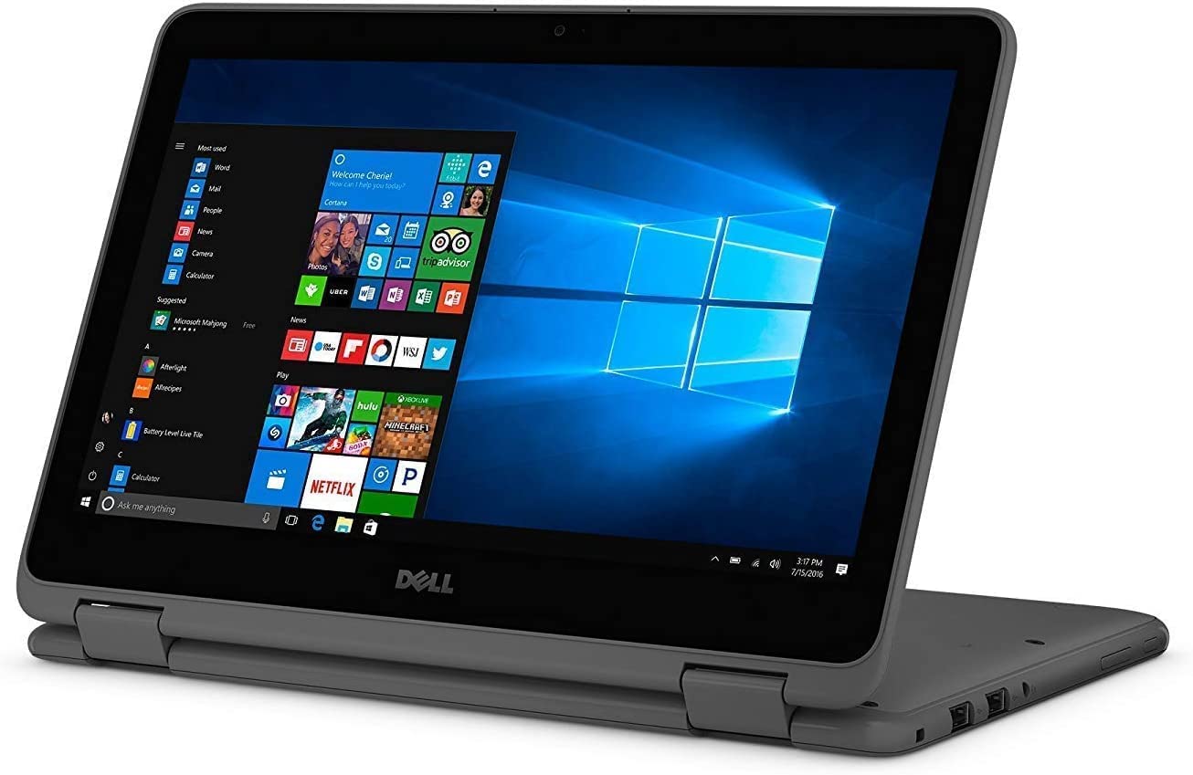 Refurbished Dell 3190 X360 8GB 128GB SSD Celeron 2-in-1 Laptop 11.6" Touchscreen Windows 11 Pro Slim Convertible Portable Laptop