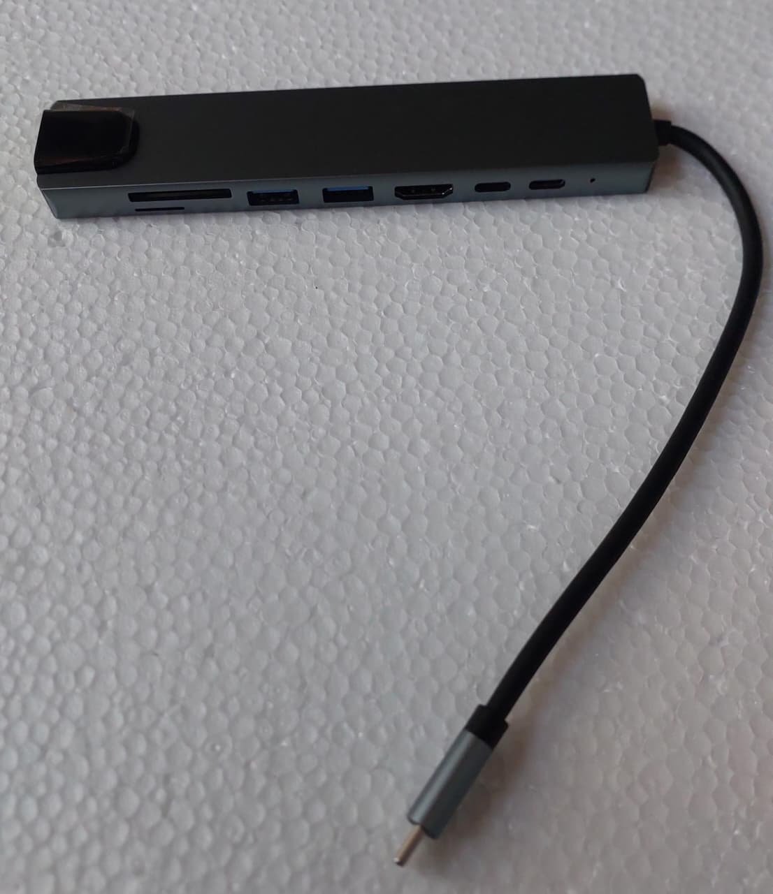 4K High Speed 8 in 1 USB LAN HDMI Hub - Type C 3.1 to HDTV UltraHD LAN Ethernet USB3.0 USB 2.0 TF SD Card Slot Reader Type C Charge Hub for Apple, Android, Windows, Chrome Devices