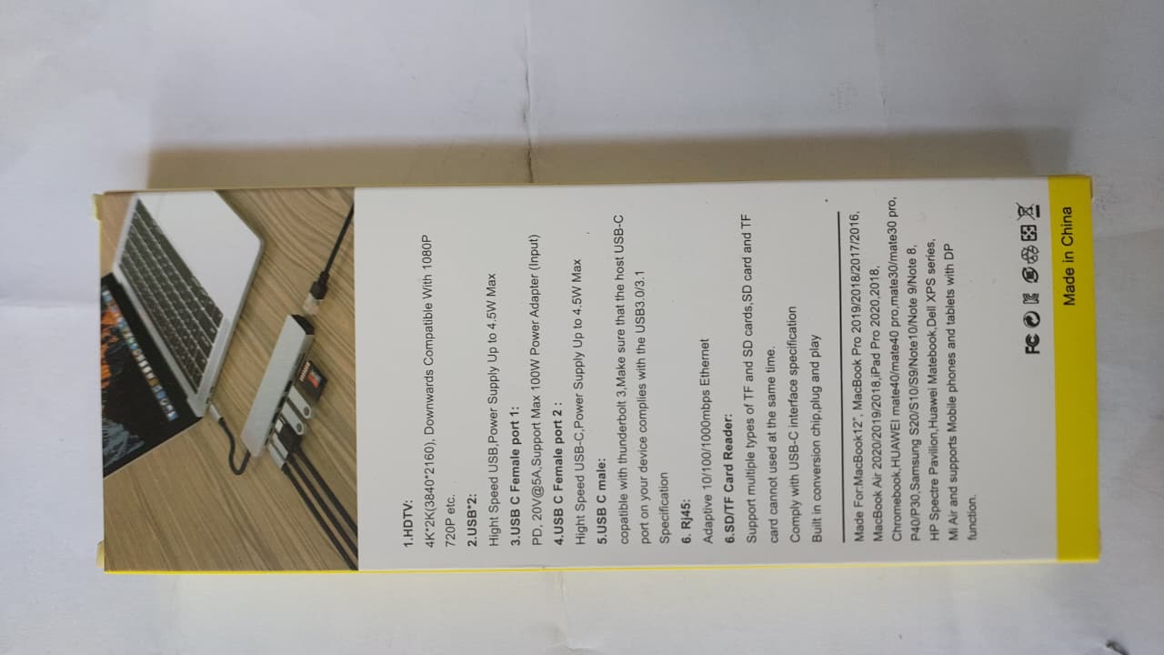 4K High Speed 8 in 1 USB LAN HDMI Hub - Type C 3.1 to HDTV UltraHD LAN Ethernet USB3.0 USB 2.0 TF SD Card Slot Reader Type C Charge Hub for Apple, Android, Windows, Chrome Devices